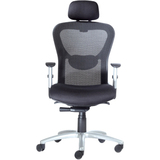 9+to+5+Seating+Strata+1580+High-Back+Mesh+Chair+with+Silver+Accents