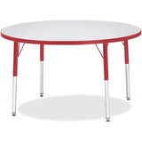 Jonti-Craft Berries Elementary Height Gray Top Color Edge Round Table