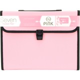 Wilson Jones® Pink 7 Pocket Filer, Durable Poly, Buckle Closure