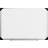 Lorell Aluminum Frame Dry-Erase Board - 96" (8 ft) Width x 48" (4 ft) Height - White Styrene Surface - Aluminum Frame - 1 Each