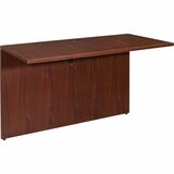 Lorell Essentials Series Bridge - 41.6" x 23.6" x 1" x 29.5" - Finish: Laminate, Mahogany - Grommet, Modesty Panel, Cord Management, Durable - For Office