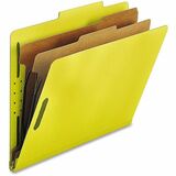 Nature Saver Letter Recycled Classification Folder - 8 1/2" x 11" - 2" Expansion - 2" Fastener Capacity for Folder - Top Tab Location - 2 Divider(s) - Yellow - 100% Recycled - 10 / Box