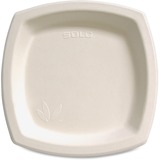 Solo Bare 8-1/4" Eco-Forward Square Plates - Bare - Microwave Safe - 8.25" (209.55 mm) Diameter - Ivory - Bagasse Body - 125 / Pack