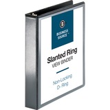 Business Source Basic D-Ring View Binders - 1 1/2" Binder Capacity - Letter - 8 1/2" x 11" Sheet Size - D-Ring Fastener(s) - Polypropylene - Black - Clear Overlay - 1 Each