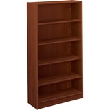 HON 5-Shelf Bookcase, 32"W - 32" x 13.8" x 1" x 65.2" - 5 Shelve(s) - Square Edge - Finish: Laminate, Medium Cherry