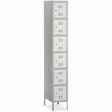 SAF5524GR - Safco Six-Tier Two-tone Box Locker with Legs