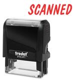 Trodat Climate Neutral Self-inking Stamp - Message Stamp - "SCANNED" - Red - 1 Each