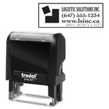 Trodat Climate Neutral 4911 Self-inking Stamp - 1.50" (38 mm) Impression Width x 0.55" (14 mm) Impression Length - Black - 1 Each