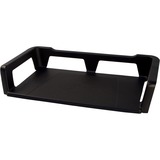 Storex Self Stacking Letter Tray - 3.3" Height x 9.8" Width x 18" Depth - Desktop - Black - Plastic - 1 Each