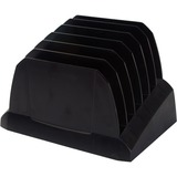 Storex Desk Sorter - 7" Height x 6.5" Width x 10" Depth - Desktop - Durable, Eco-friendly - 100% Recycled - Black - Plastic - 1 Each