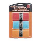 Emzone Screen Cleaning Mircrofibre Cloth - For Display Screen, Notebook, Digital Camera - Non-abrasive, Lint-free, Washable - MicroFiber - 3 / Pack - For Display Screen, Notebook, Digital Camera - Non-abrasive, Lint-free, Washable - MicroFiber - 3 / Pack