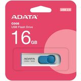 Adata C008 16 GB USB 2.0 Flash Drive - White, Blue