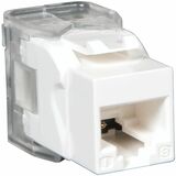 Eaton Tripp Lite Series Toolless Cat6/5e Keystone Jack - White, TAA - 110-punchdown