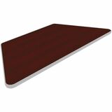 Star Tucana Conference Table Top - Trapezoid Top - 48" Table Top Width x 24" Table Top Depth x 1" Table Top Thickness - Figured Mahogany - 1 Each