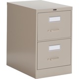 Global 2600 Vertical File Cabinet - 2-Drawer - 18" x 26.6" x 29" - 2 x Drawer(s) for File - Legal - Vertical - Ball-bearing Suspension, Lockable, Label Holder - Nevada - Metal