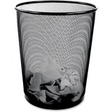 Winnable Mesh Wastebasket - Round - 11.6" Height x 13.8" Width - Black - 1 Each