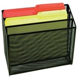 Winnable Desktop Organizer - 3 Pocket(s) - 3 Tier(s) - 11" Height x 12.5" Width x 3" Depth - Desktop - Black - 1 Each