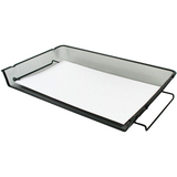 Winnable Side Load Stackable Legal Tray - 2.8" Height x 16.5" Width x 10.6" Depth - Desktop - Stackable - Black - 1 Each