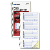 Blueline 400 Message Book - 100 Sheet(s) - 2 PartCarbonless Copy - 5 3/4" (14.6 cm) x 11 1/8" (28.2 cm) Sheet Size - White Sheet(s) - White Cover - 2 / Pack