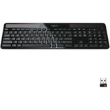 Logitech K750 Wireless Solar Keyboard for Windows, 2.4GHz Wireless with USB Unifying Receiver, Ultra-Thin, Compatible with PC, Laptop - Wireless Connectivity - RF - 33 ft (10058.40 mm) - 2.40 GHz - USB Interface - English (Canada) - Computer - PC - Black