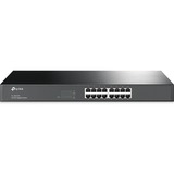TP-Link TL-SG1016 16-Port Gigabit Switch - 16 Ports - Gigabit Ethernet - 10/100/1000Base-T - 2 Layer Supported - 9.26 W Power Consumption - Twisted Pair - Desktop, Rack-mountable - 3 Year Limited Warranty