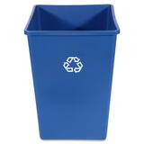 Rubbermaid 3958-73 Recycling Container - 132.49 L Capacity - Square - 27.6" Height x 19.5" Width x 19.5" Depth - Plastic - Blue - 1 Each