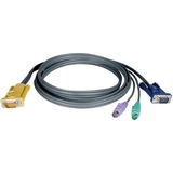 Tripp Lite by Eaton PS/2 (3-in-1) Cable Kit for NetDirector KVM Switch B020-Series and KVM B022-Series 15 ft. (4.57 m)
