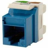 Ortronics TechChoice 6 Keystone jack, Blue - 25 Pack - 1 x RJ-45 Keystone - Female - Blue (KS6-36)