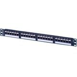 Ortronics 24 Port TechChoice Patch Panel, Cat6 - 24 Port(s) - 24 x RJ-45 - 1U High - Black -...