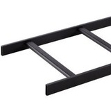 Ortronics Telco Style Tubular Runway- 18 in - Black- 9 ft - 8 1/2 in - Cable Ladder - Black - 108