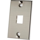 Ortronics TracJack Stainless Steel Wall Phone Plate with Mounting Studs - 1 x Total Number of...