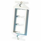 Ortronics Tracjack Stylistics Frame, Three-Port, White - 3 x Total Number of Socket(s) - 1-gang -...