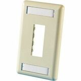 Ortronics TracJack Faceplate, Two-Port (Single Gang), Plastic - 2 x Total Number of Socket(s) -...