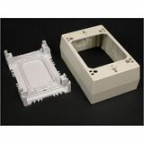 Middle Atlantic PSB1WH Faceplates & Mounting Boxes Wiremold Eclipse Box Fitting Series - Two Gang Device Box - White - 1-gang - White - Polyvinyl Chlor 786776024388