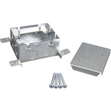 Wiremold Omnibox Series Single Gang Shallow Steel Floor Box - 1-gang - Silver - Steel - 1 (880M1)