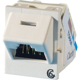 Ortronics Clarity 6 Angled TracJack, T568A/B, 45 degree, Fog White - 1 x RJ-45 Network Female - Fog...