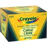 Crayola Dustless Chalk Stick - Yellow - 144 / Box - Break Resistant, Non-toxic