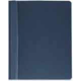 Business Source Letter Report Cover - 8 1/2" x 11" - 100 Sheet Capacity - 3 x Prong Fastener(s) - Clear, Dark Blue - 25 / Box