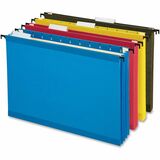 Pendaflex SureHook Legal Recycled Hanging Folder - 3 1/2" Folder Capacity - 8 1/2" x 14" - 3 1/2" Expansion - Poly - Blue, Red, Yellow, Standard Green - 10% Recycled - 4 / Pack
