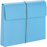 Smead Letter Recycled File Wallet - 8 1/2" x 11" - 2" Expansion - 1 Pocket(s) - Blue - 10% Recycled - 10 / Box