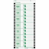 Lathem Thermal Time Clock Weekly Attendance Cards - 8.25" x 3.38" Form Size - White - Black Print Color - 100 / Pack