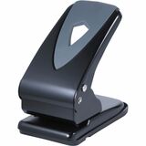 Business Source Two-hole Metal Punch - 2 Punch Head(s) - 60 Sheet of 20lb Paper - 1/4" Punch Size - Black, Gray