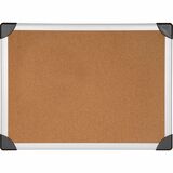 Lorell Mounting Aluminum Frame Corkboards - 48" (1219.20 mm) Height x 72" (1828.80 mm) Width - Cork Surface - Resist Warping, Durable, Laminated, Resilient - Aluminum Frame - 1 Each