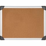 Lorell Mounting Aluminum Frame Corkboards - 48" (1219.20 mm) Height x 96" (2438.40 mm) Width - Cork Surface - Resist Warping, Durable, Laminated, Resilient - Aluminum Frame - 1 Each
