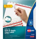 Avery%28R%29+8+Big+Tab+Dividers+for+3+Ring+Binder%2C+Easy+Print+%26+Apply+Clear+Label+Strip%2C+Index+Maker%28R%29+Customizable+White+Tabs%2C+5+Sets+%2811493%29