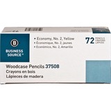 Business Source Woodcase No. 2 Pencils - #2 Lead - Yellow Wood Barrel - 72 / Box