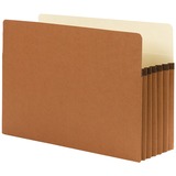 Smead Straight Tab Cut Legal Recycled File Pocket - 9 1/2" x 14 5/8" - 5 1/4" Expansion - Redrope, Manila - 100% Recycled - 10 / Box