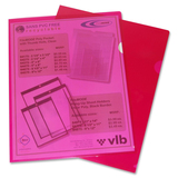 VLB Letter Project File - 8 1/2" x 11" - Polypropylene - Red - 10 / Pack