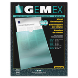 Gemex Vinyl File Pocket - 4" x 6" - Vinyl - Clear - 10 / Pack