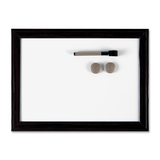 Quartet Espresso&trade; Home Dcor Magnetic Dry Erase Boards - 17" (1.4 ft) Width x 11" (0.9 ft) Height - White Surface - Dark Brown Frame - Magnetic - 1 Each